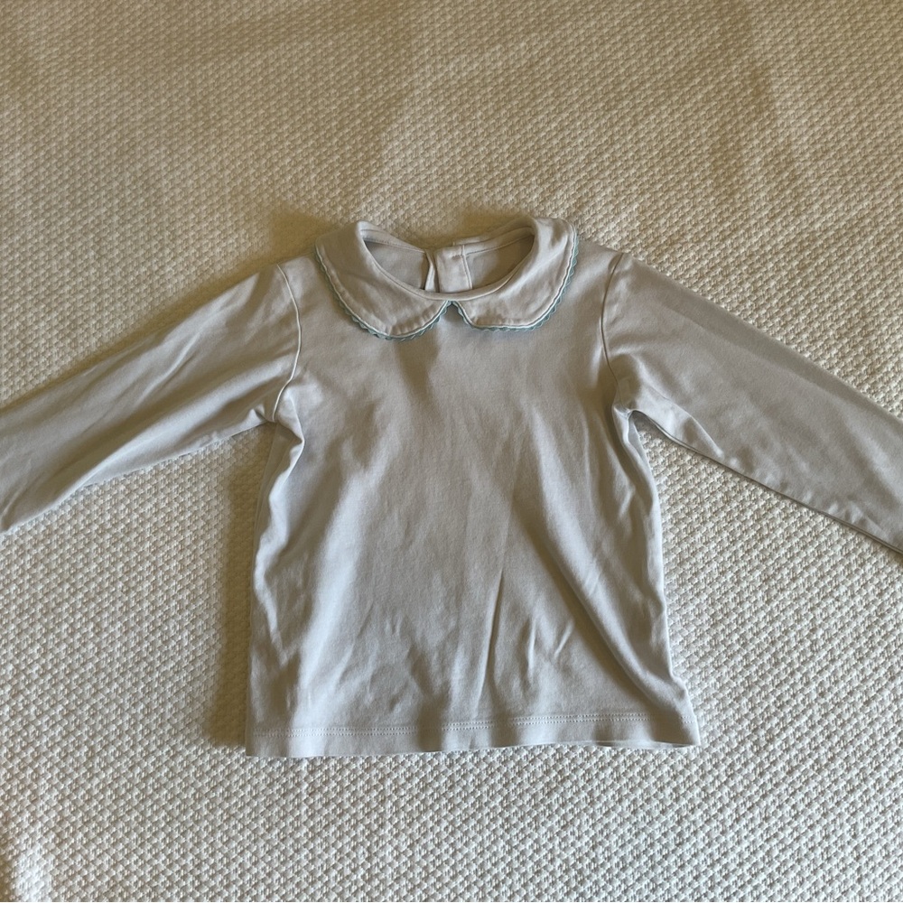 Classic White Kids Shirt with Peter Pan Collar